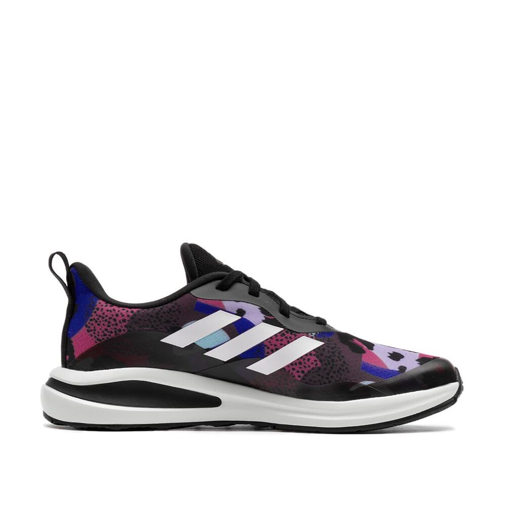 NEW Adidas FortaRun Shoes Size 5.5Y / 7 Women’s H04112 Black Pink - Picture 2 of 8